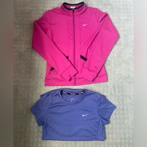 Nike zip up jacket with t-shirts bundle